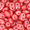 SuperDuo 5 x 2mm (loose) : Luster - Coral Red
