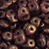 SuperDuo 2/5mm (loose) : Luster - Transparent Gold/Smokey Topaz