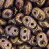 SuperDuo 2/5mm (loose) : Luster - Opaque Gold/White