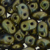 SuperDuo 2/5mm (loose) : Blue Turquoise - Bronze Picasso
