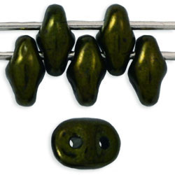 SuperDuo 5 x 2mm (loose) : Luster - Metallic Olivine