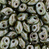 SuperDuo 2/5mm (loose) : Luster - Green/Opaque White