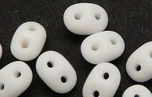 SuperDuo 5 x 2mm (loose) : Matte - Opaque White