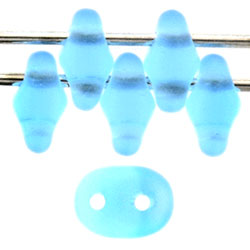 SuperDuo 5 x 2mm (loose) : Matte - Aquamarine