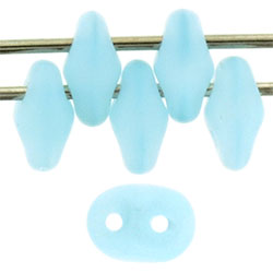 SuperDuo 5 x 2mm (loose) : Matte - Milky Aquamarine