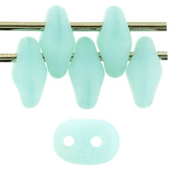 SuperDuo 5 x 2mm (loose) : Matte - Milky Aqua