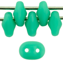 SuperDuo 5 x 2mm (loose) : Matte - Turquoise Green