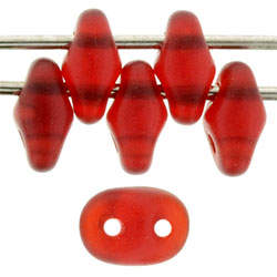 SuperDuo 5 x 2mm (loose) : Matte - Siam Ruby