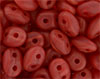 SuperDuo 5 x 2mm (loose) : Matte - Opal Red