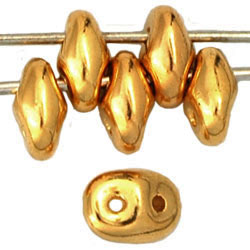 SuperDuo 5 x 2mm (loose) : Coated - 24K Gold