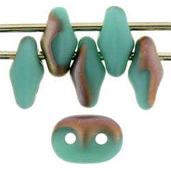 SuperDuo 5 x 2mm (loose) : Matte - Apollo - Turquoise