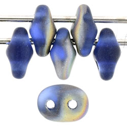 SuperDuo 5 x 2mm (loose) : Matte - Sapphire - Vitral