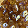 SuperDuo 2/5mm (loose) : Matte - Smoky Topaz AB