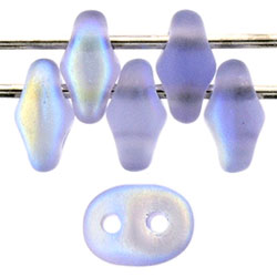 SuperDuo 5 x 2mm (loose) : Matte - Tanzanite AB