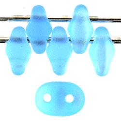 SuperDuo 5 x 2mm (loose) : Matte - Aquamarine AB