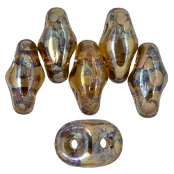 SuperDuo 5 x 2mm (loose) : Smoky Topaz - Rembrandt