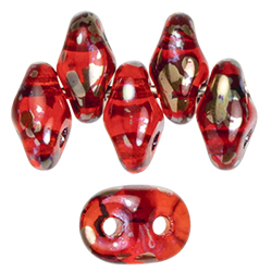 SuperDuo 5 x 2mm (loose) : Siam Ruby - Rembrandt