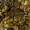 SuperDuo 2/5mm (loose) : Luster Bronze 1/2 - Topaz