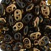 SuperDuo 2/5mm (loose) : Luster Bronze 1/2 - Smoky Topaz