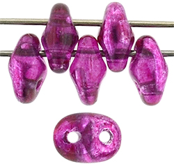 SuperDuo 5 x 2mm (loose) : Mirror - Hot Pink