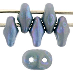 SuperDuo 5 x 2mm (loose) : Matte Nebula - Blue Turquoise