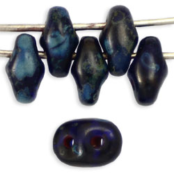 SuperDuo 5 x 2mm (loose) : Cobalt - Picasso