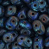 SuperDuo 5 x 2mm (loose) : Opaque Blue - Picasso
