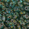 SuperDuo 2/5mm (loose) : Aquamarine - Picasso
