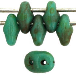 SuperDuo 5 x 2mm (loose) : Turquoise - Picasso