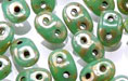SuperDuo 2/5mm (loose) : Turquoise - Silver Picasso