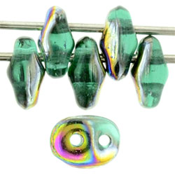 SuperDuo 5 x 2mm (loose) : Emerald - Vitral