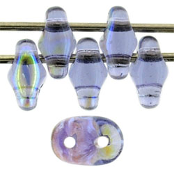 SuperDuo 5 x 2mm (loose) : Tanzanite AB