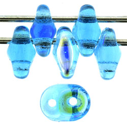 SuperDuo 5 x 2mm (loose) : Aquamarine AB