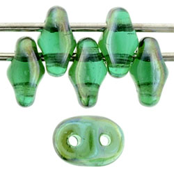 SuperDuo 5 x 2mm (loose) : Emerald - Celsian