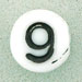 Letter Beads (White) 6mm (loose) : Number 9