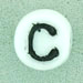 Letter Beads (White) 6mm (loose) : Letter C