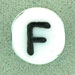 Letter Beads (White) 6mm (loose) : Letter F