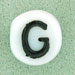 Letter Beads (White) 6mm (loose) : Letter G