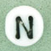 Letter Beads (White) 6mm (loose) : Letter N