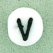 Letter Beads (White) 6mm (loose) : Letter V