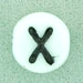 Letter Beads (White) 6mm (loose) : Letter X