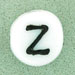 Letter Beads (White) 6mm (loose) : Letter Z