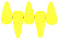 Spikes 4/10mm (loose) : Neon - Yellow
