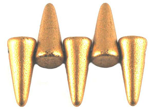 Spikes 4/10mm (loose) : Matte - Metallic Aztec Gold