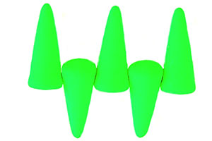 Spikes 5/13mm (loose) : Neon - Green