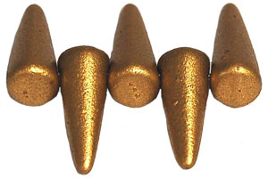 Spikes 5/13mm (loose) : Matte - Metallic Aztec Gold