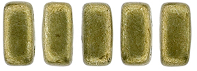 CzechMates Bricks 6 x 3mm (loose) : ColorTrends: Saturated Metallic Golden Lime