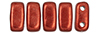 CzechMates Bricks 6 x 3mm (loose) : ColorTrends: Saturated Metallic Cherry Tomato
