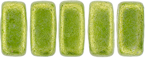 CzechMates Bricks 6 x 3mm (loose) : ColorTrends: Saturated Metallic Lime Punch