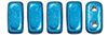 CzechMates Bricks 6 x 3mm (loose)  : ColorTrends: Saturated Metallic Nebulas Blue
